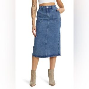 Prosperity Denim Midi Skirt